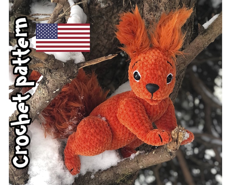 Crochet Squirrel Pattern Red Squirrel Amigurumi Pattern - Etsy