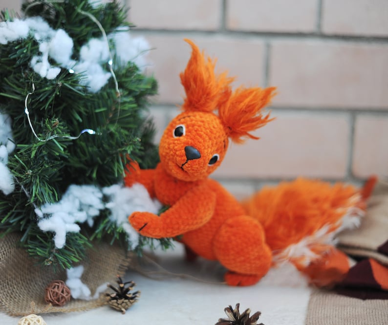 Crochet Squirrel Pattern Red Squirrel Amigurumi Pattern - Etsy