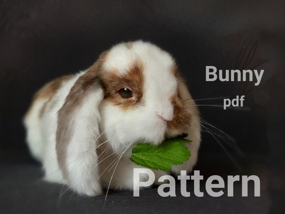 Preview of Sewing Pattern Bunny, Pattern pdf, Plush toys, Realistic toys by ThreadTutorial
