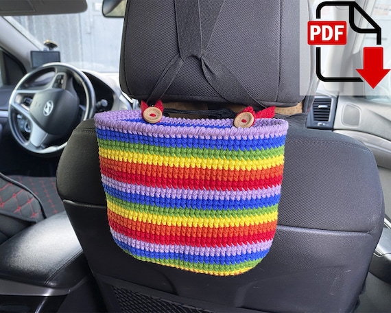 Mini Trash Can Crochet Pattern / PDF Download / Car Organization and  Storage 