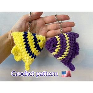 Fish Crochet Pattern, Crochet Keychain Pattern