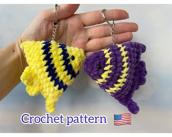 Crochet Pattern Keychain Fish