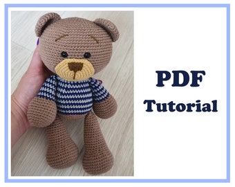 Amigurumi Teddy Bear crochet pattern. Crochet pattern PDF instant download