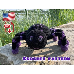 Crochet Spider Pattern, Crochet Plush Spider