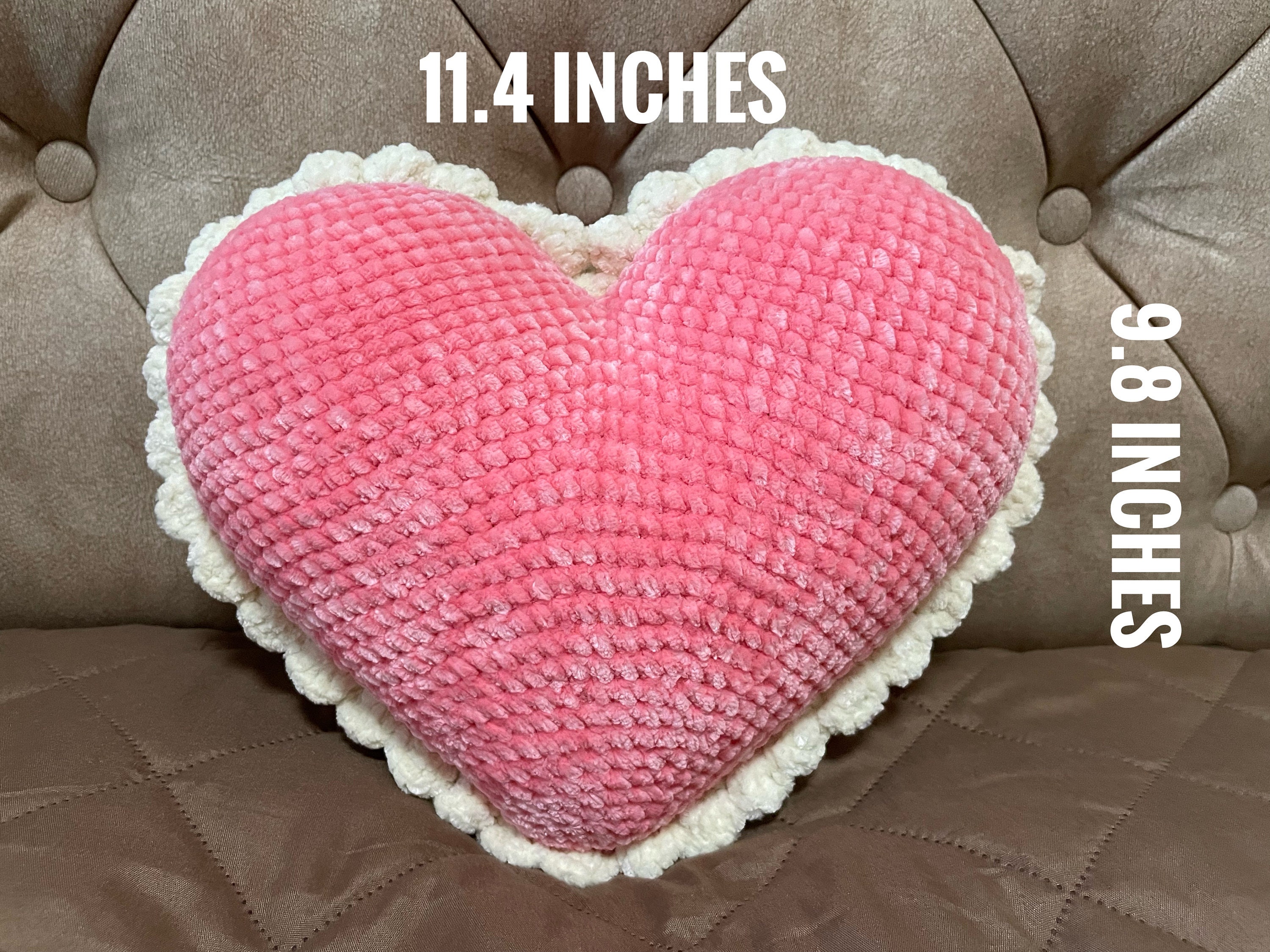 40 Heart Pillow Crochet Patterns for Cozy Home Decor and Handmade Gifts 38 Heart Plush Pillow Crochet