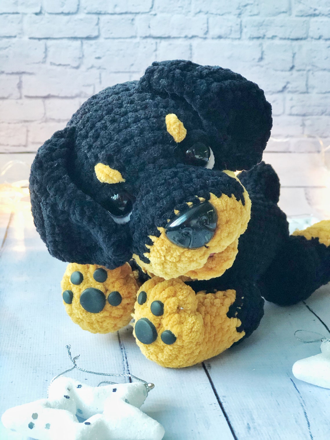 Rottweiler Crochet Pattern, Crochet Dog Pattern, Plush Dog, Puppy Toy ...