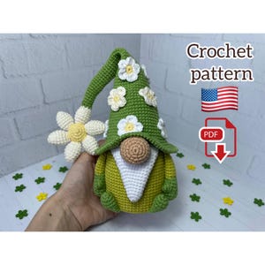 Crochet Gnome Pattern, Gnome Gifts, Garden Gnome