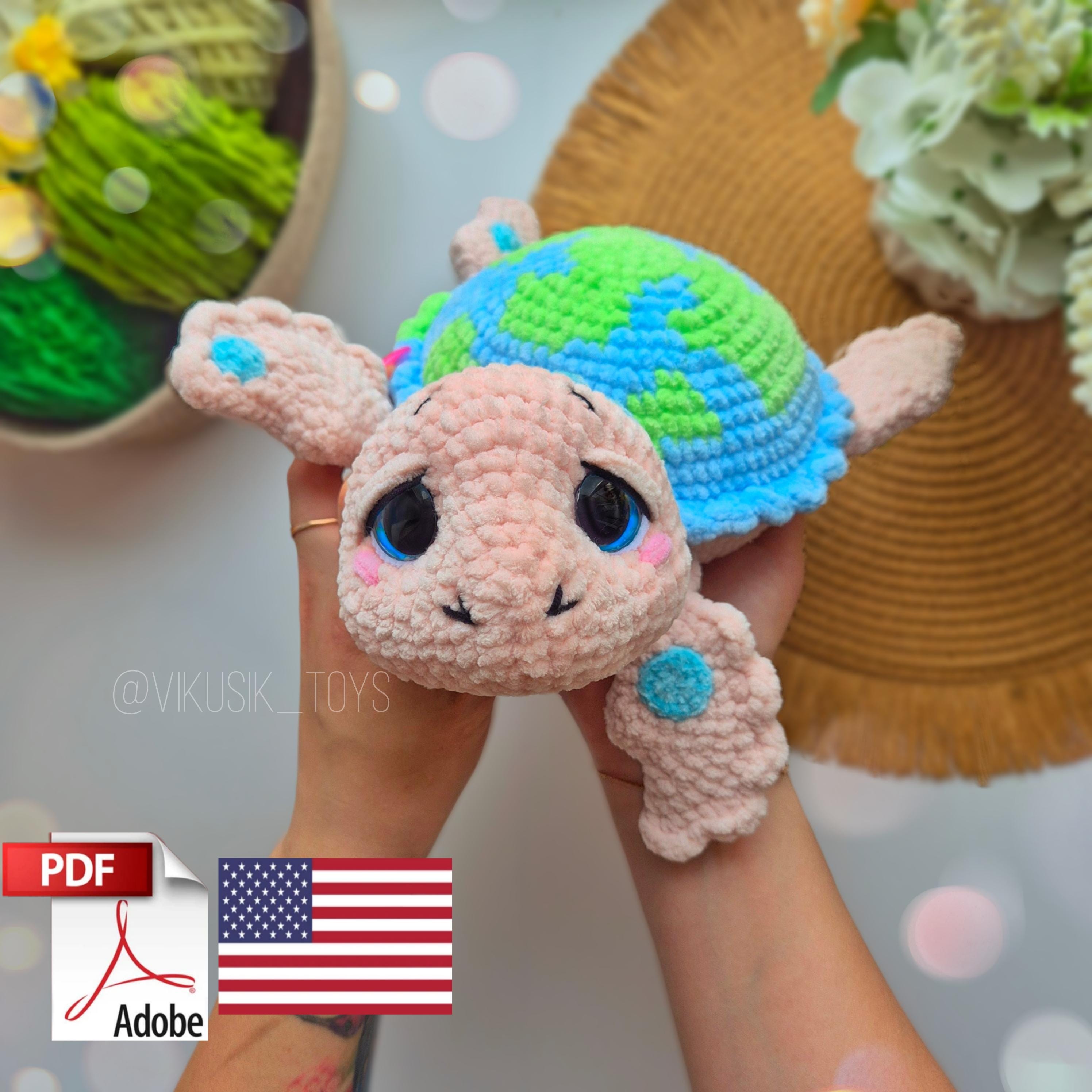 Crochet Lulu the Turtle Pattern, Kids Toy Pattern, Crochet