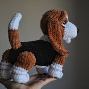 Crochet Basset Hound dog pattern, dog crochet pattern, stuffed dog, dog toy, plush pattern, amigurumi animals, ENGLISH PDF, DIY tutorial image 5