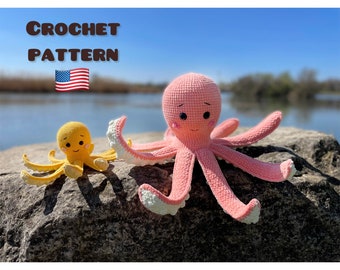 Octopus Crochet Pattern, Ocean Nursery Toy