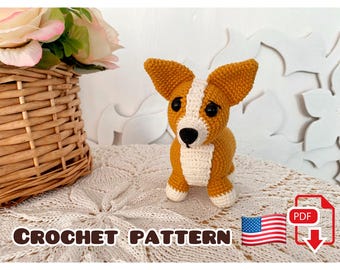 Corgi Crochet Pattern, Dog Crochet Pattern