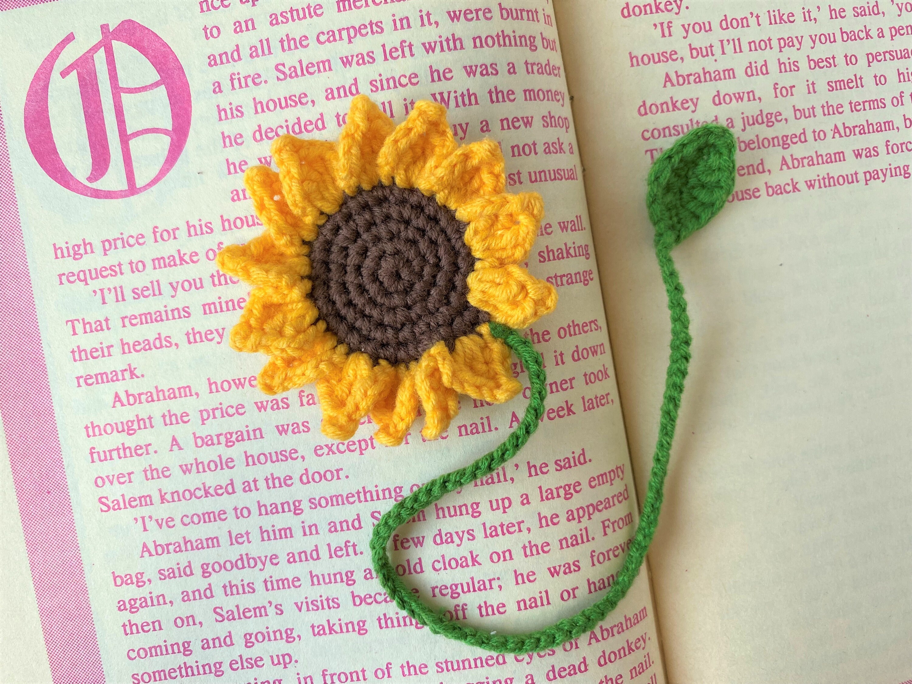 Sunflower Bookmark Crochet Pattern Bookmark for Women Etsy
