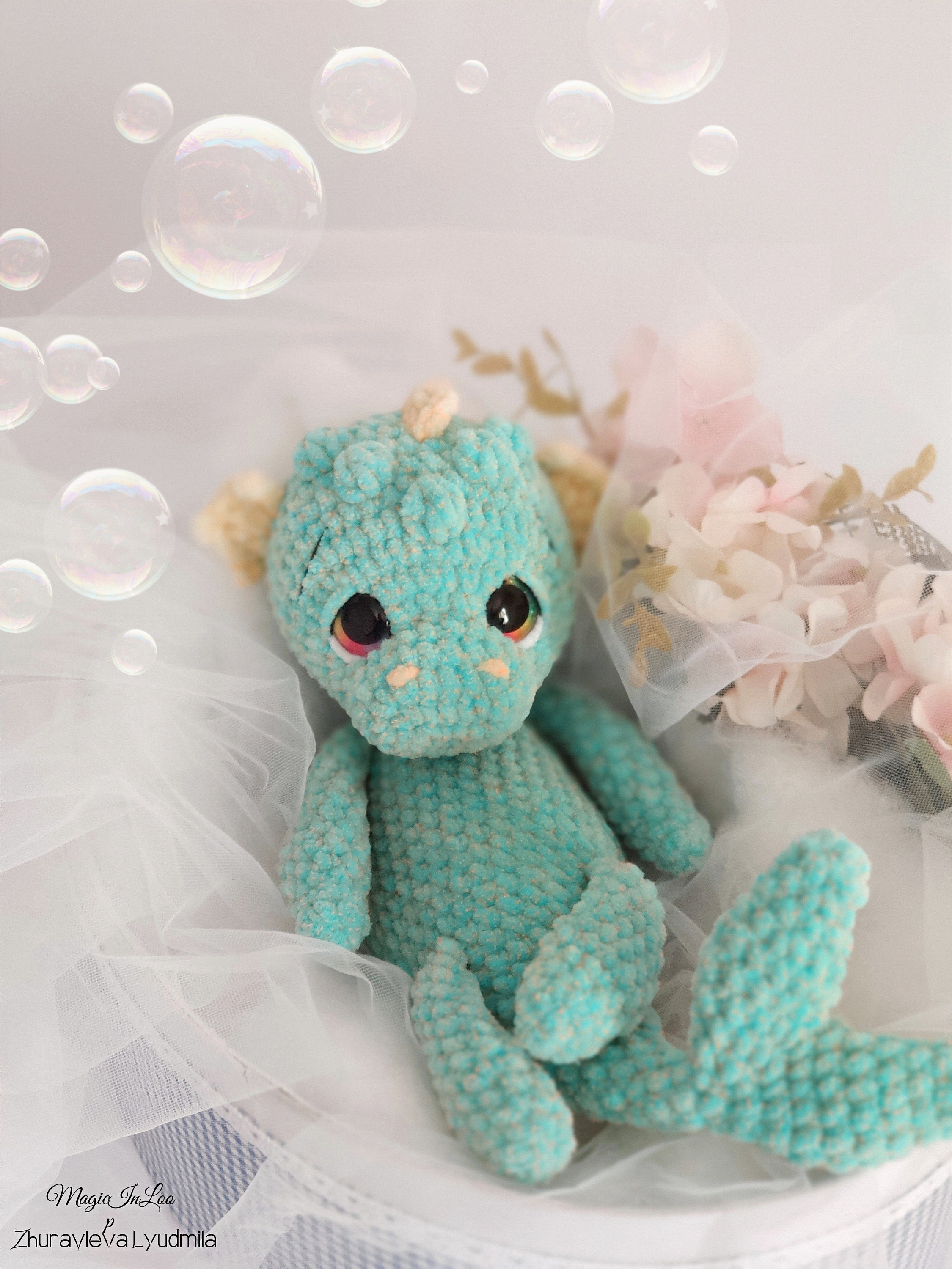 Nessie the Water Dragon. NO SEW Crochet Toy Pattern. - Etsy
