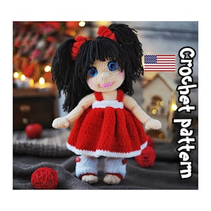 Crochet doll pattern, amigurumi doll pattern, plush doll, baby doll, ENGLISH PDF, DIY tutorial