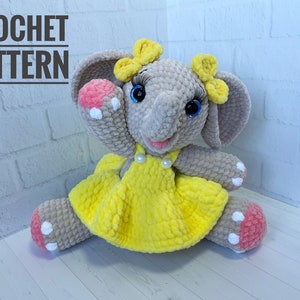 Elephant Crochet Pattern, Amigurumi Pattern Elephant