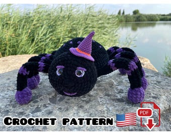 Spider Crochet Pattern, Halloween Crochet Pattern