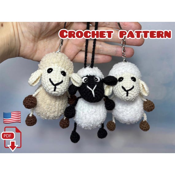 Preview of Sheep Crochet Pattern, Crochet Lamb Pattern by ThreadTutorial