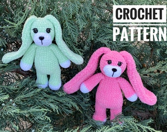 Bunny Plush Pattern, Crochet Bunny Pattern