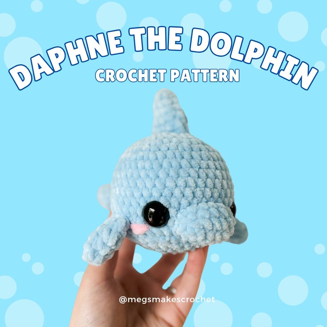 40 Dolphin Crochet Patterns for Ocean-Inspired Amigurumi, Gifts, and Nursery Decor 32 Daphne the Dolphin ( Crochet Pattern)