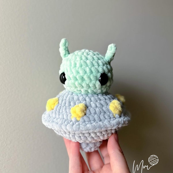 WeeBee the Space Invader No Sew Crochet Pattern