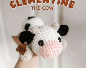 Clementine the Pouncing Cow (PDF Crochet Pattern)