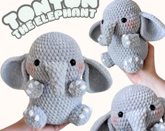 Tonton the Elephant (PDF Crochet Pattern)