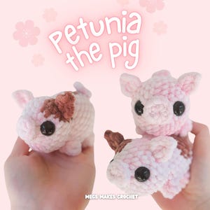 Petunia the Piglet (PDF Crochet Pattern)