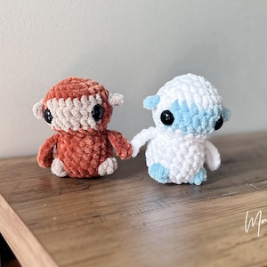 Pocket Squatch and Yeti No Sew Crochet Pattern