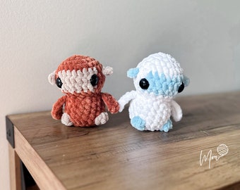 Pocket Squatch and Yeti No Sew Crochet Pattern