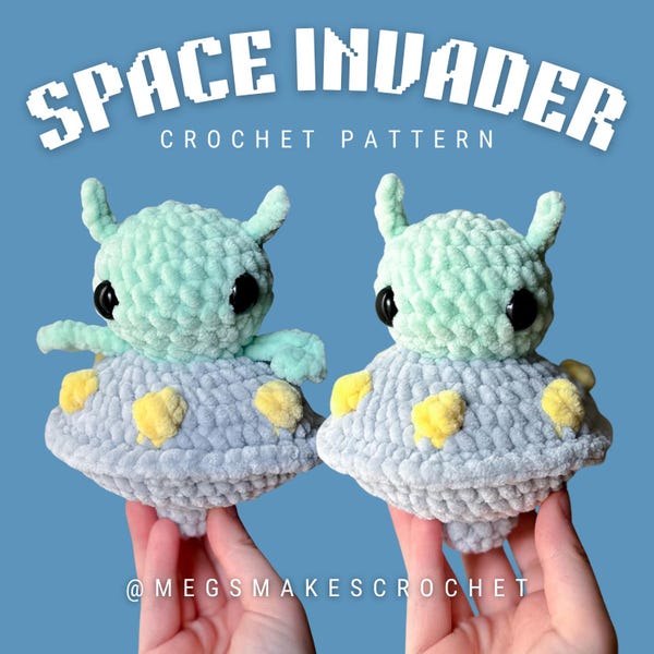 WeeBee el Invasor Espacial (Patrón de Crochet en PDF)