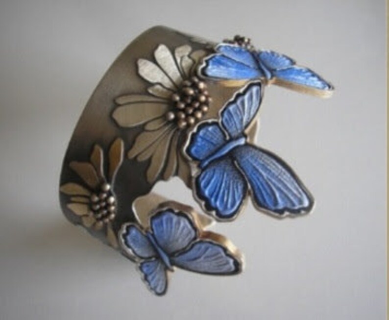 925 Sterling Silver Cuff/bracelet Butterfly Cuff/bracelet Etsy