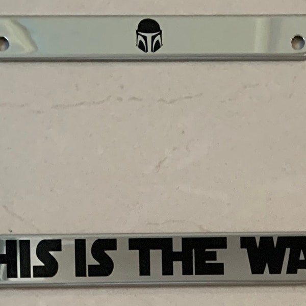 The Mandalorian This Is The Way Chrom Edelstahl Lizenzrahmen mit Endkappen