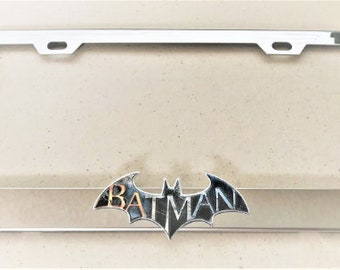 3D Bat Stainless Steel License Frame with caps