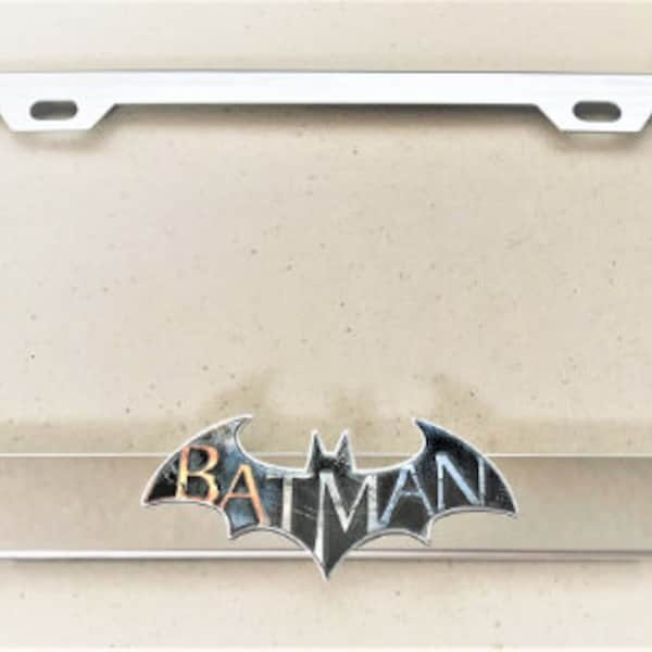 3D Bat Stainless Steel License Frame with caps