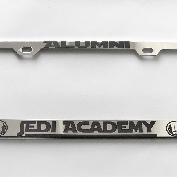 Star Wars Jedi Knight Akademie Chrom Edelstahl Lizenzrahmen mit Verschlusskappen