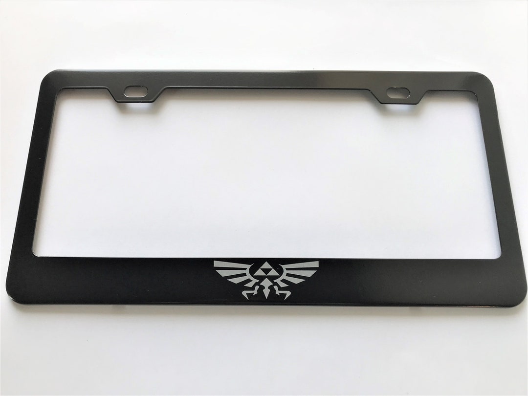 Laser Etched Engraved Zelda Hyrule Chrome Stainless Steel License Frame ...