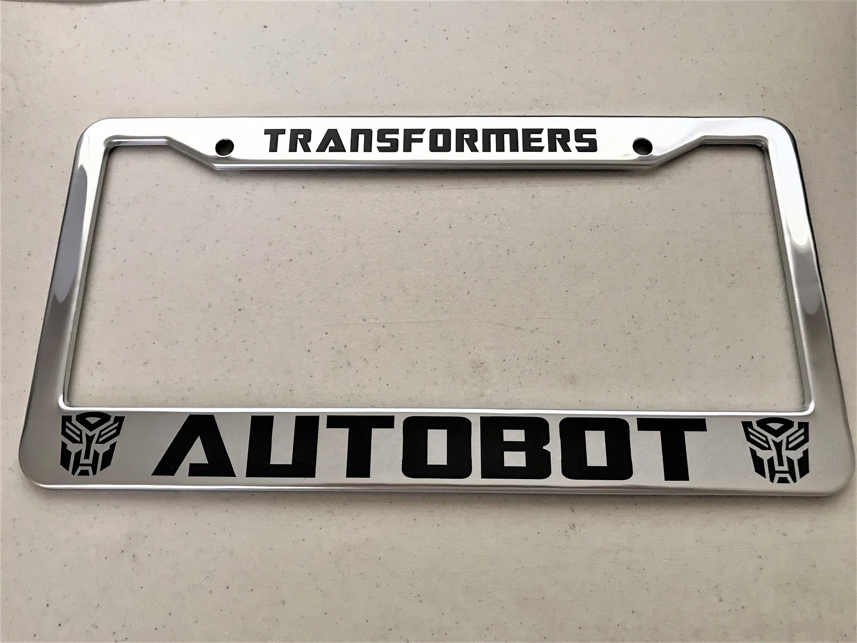 Transformers Autobot Decepticon Mirror Chrome Stainless Steel Front ...