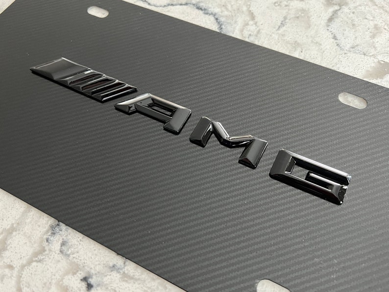 Mercedes Benz AMG Black Powder Coated Stainless Steel Front License ...