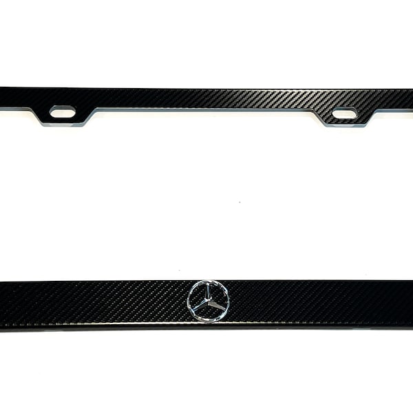 3D Mercedes Benz Mirror Chrome Stainless Steel Frame with caps