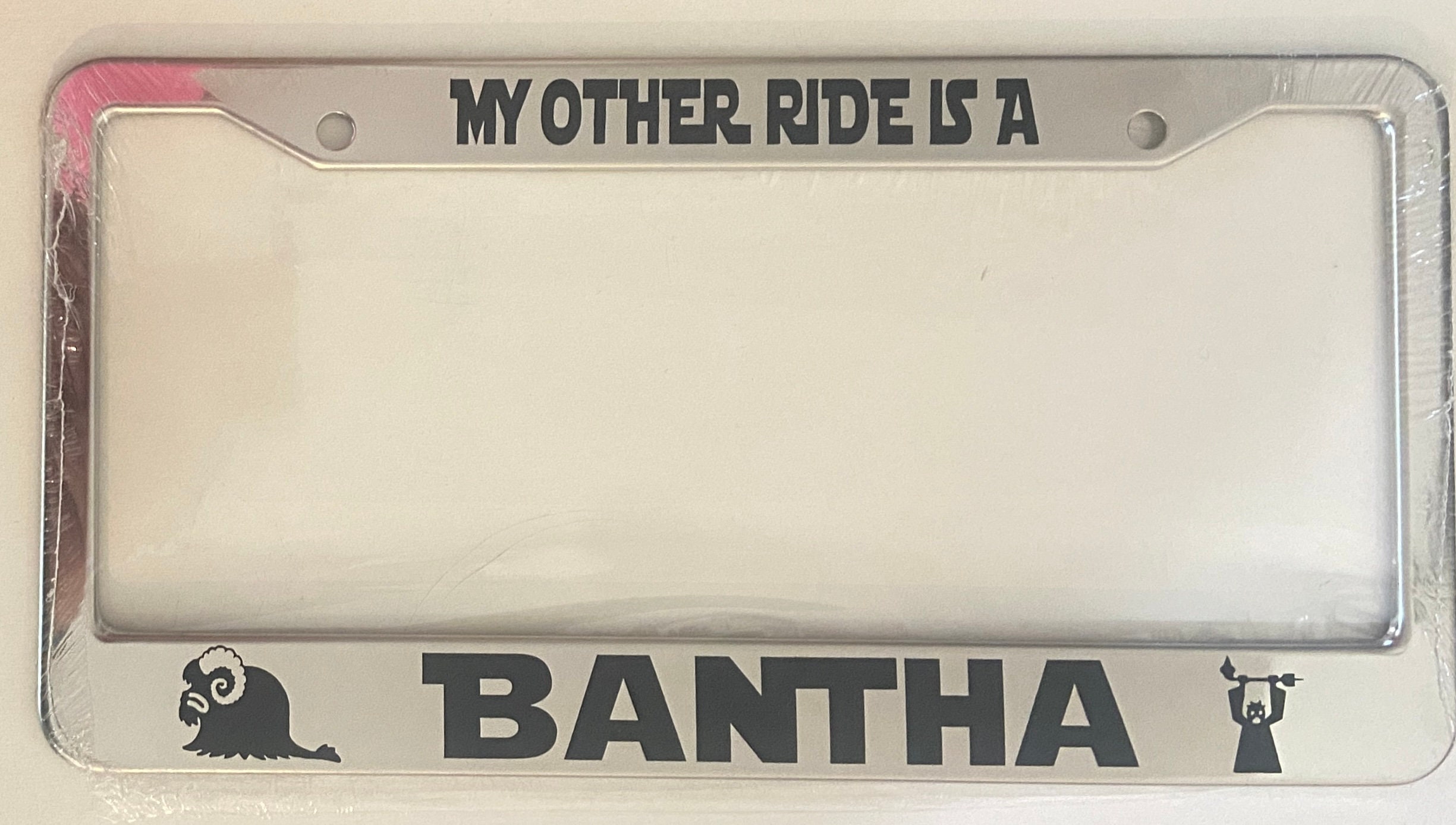 Star Wars My Other Ride is A Bantha Chrome Stainless Steel License ...