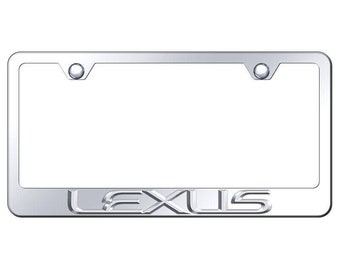 Lexus 3D Mirror Chrome Stainless Steel Frame with caps