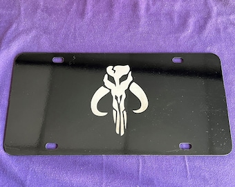 The Mandalorian Mythosaurs This Is The Way Chrome Stainless Steel License Frame with caps