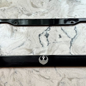 STAR WARS IMPERIAL POWERED BY THE DARK SIDE Black License Plate Frame - Metal