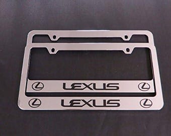 2x Lexus Spiegel Chrom Edelstahl Rahmen mit Kappen