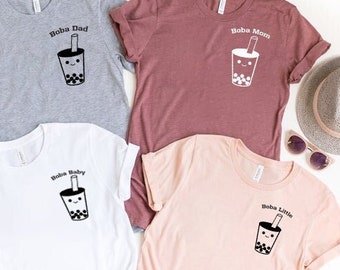 Custom Boba Tshirt, BUBBLE MILK TEE - Everyday Shirts - Handmade Bella Canvas Tshirt - Comfort Colors Shirt - Birthday Party Gifts Tee