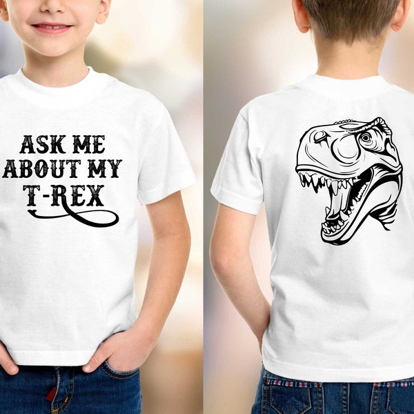 Reality Glitch Kids Ask Me About My T-Rex Flip Funny Dinosaur - Foto 7