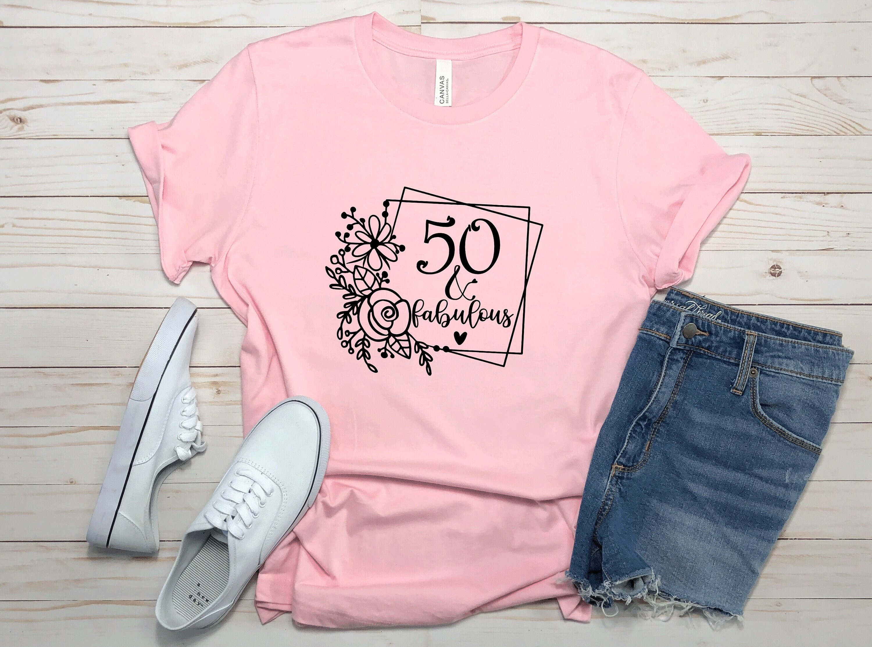 Discover 50 And Fabulous Shirt, 50th Birthday Shirt, Hello 50 Shirt