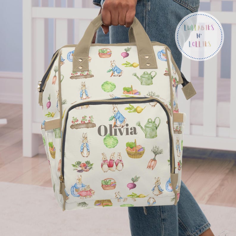 Personalized Peter Rabbit Diaper Backpack, Custom Made Baby Bag ...
