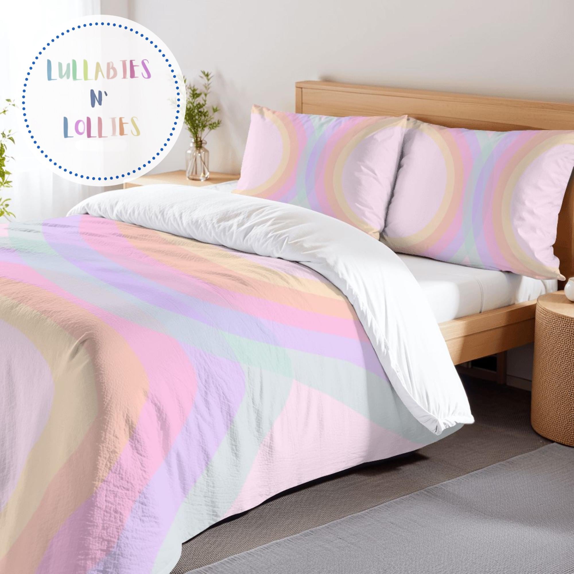 Rainbow Spotlight Quilt Covers Kids Dinosaur Tog Coverless Quilt