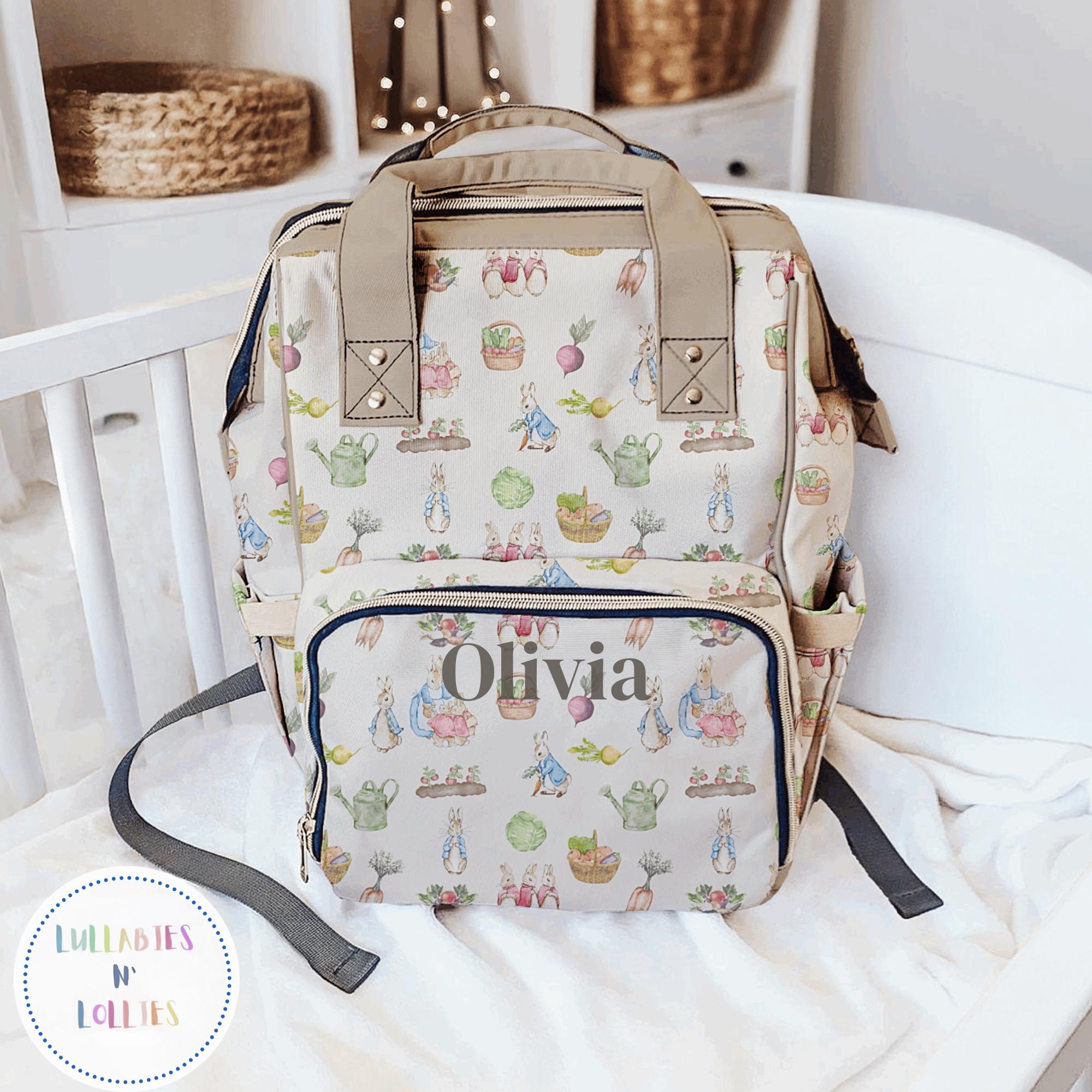 Personalized Peter Rabbit Diaper Backpack, Custom Made Baby Bag ...